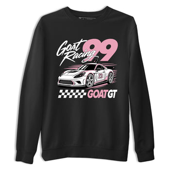 Goat Racing shirts to match jordans, dunks styled to complete your fit with the Air Jordan 5 35th Anniversary sneakers, shown in Black 2.