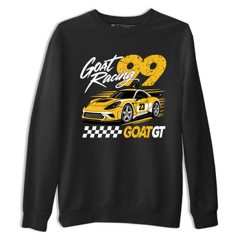 Goat Racing shirts to match jordans, dunks styled to complete your fit with the Air Jordan 5 Tokyo sneakers, shown in Black 2.