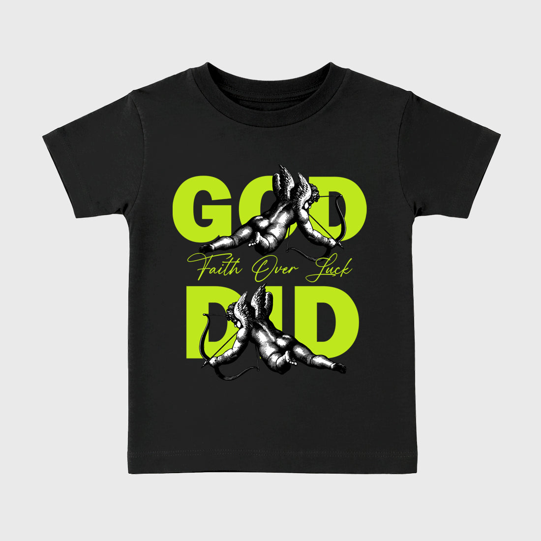 Sneaker match tees – Sneaker Tees To Match Air Foamposite Pro Black Shoes – God Did Kids T-Shirt Black 2