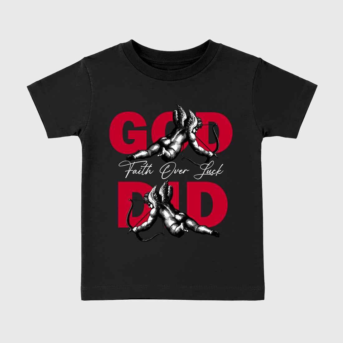 Sneaker match tees – Sneaker Tees To Match Air Jordan 1 Banned Shoes – God Did Kids T-Shirt Black 2