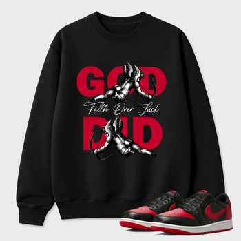 Sneaker match tees – Sneaker Tees To Match Air Jordan 1 Banned Shoes – God Did Tee Black 1