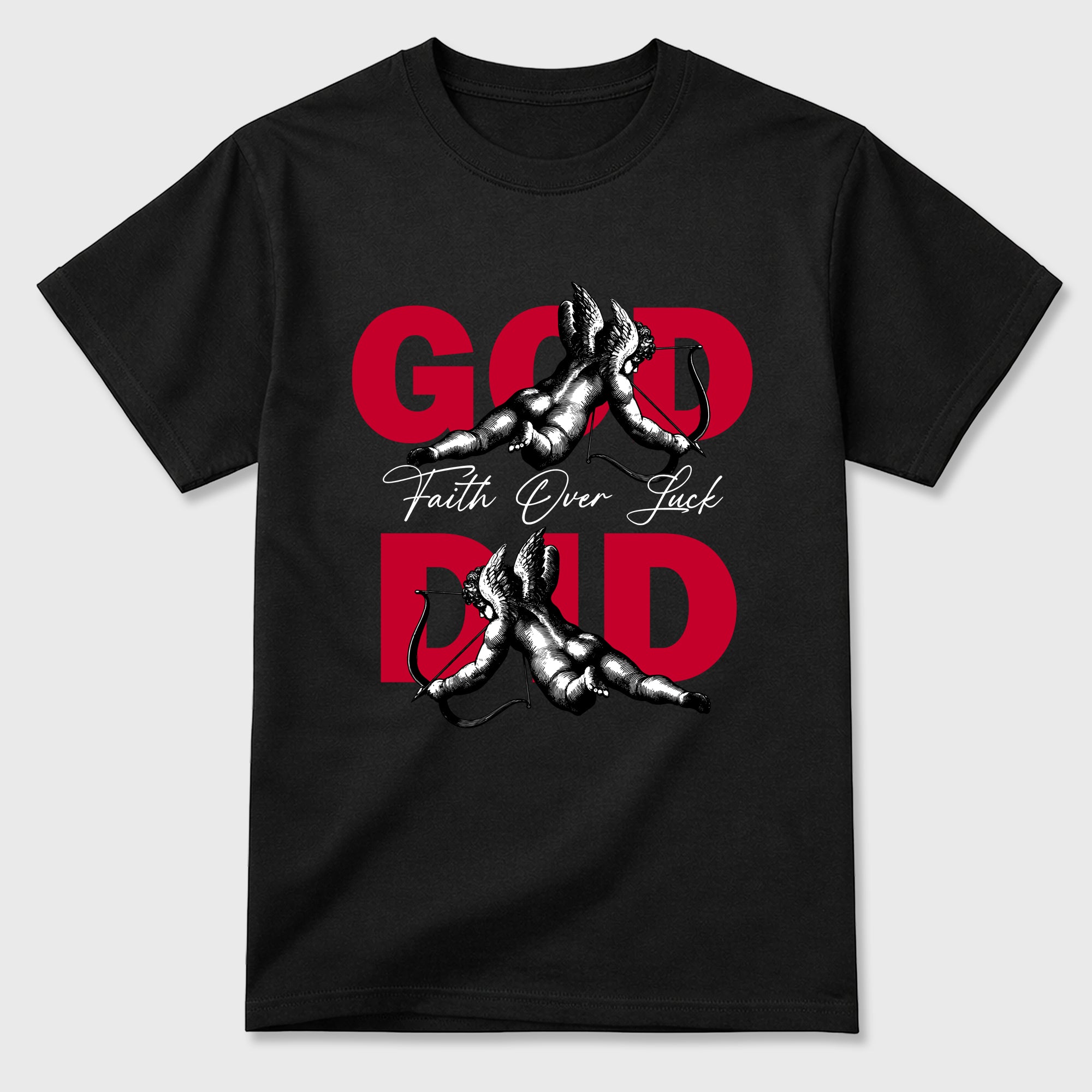 Sneaker match tees – Sneaker Tees To Match Air Jordan 1 Banned Shoes – God Did Tee Black 2