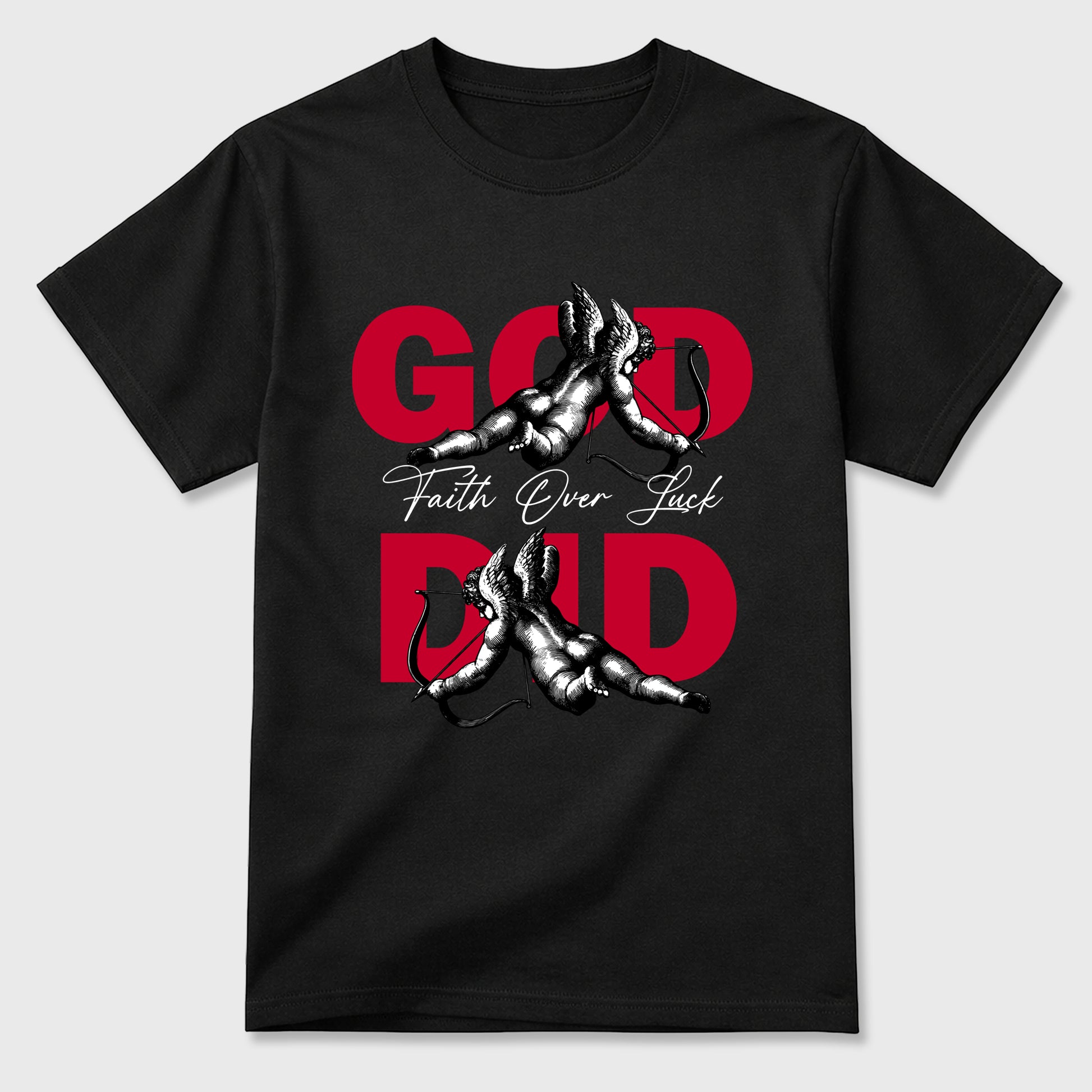 Sneaker match tees – Sneaker Tees To Match Air Jordan 1 Banned Shoes – God Did Tee Black 2