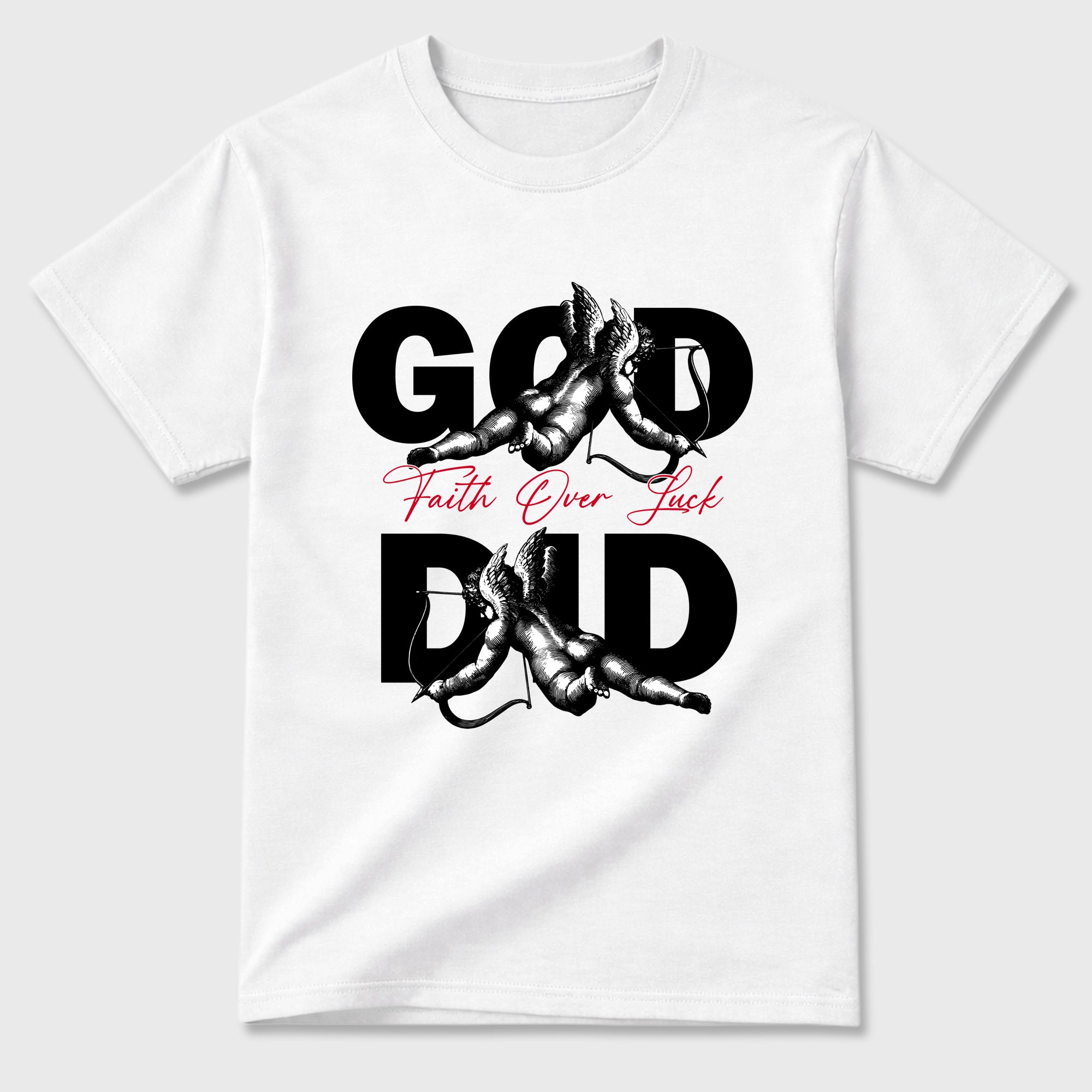 Sneaker match tees – Sneaker Tees To Match Air Jordan 1 Flight Club Shoes – God Did Tee White 2