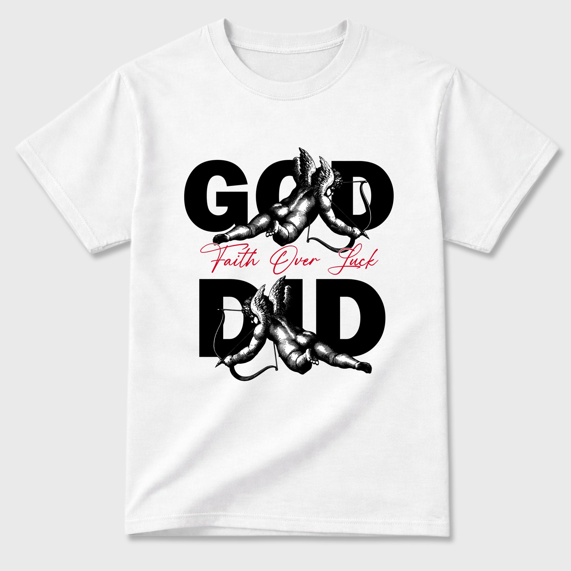 Sneaker match tees – Sneaker Tees To Match Air Jordan 1 Flight Club Shoes – God Did Tee White 2
