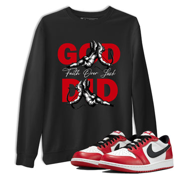 Best Sneakerfit graphic tee – Sneaker Tees To Match Air Jordan 1 Low Chicago Sneakers – God Did Tee Black 1