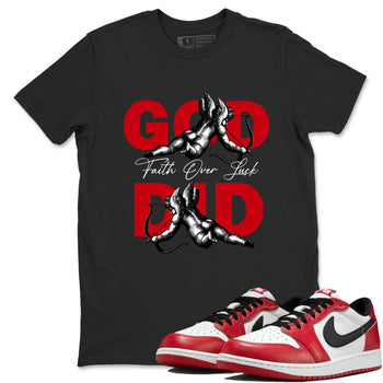 Best Sneakerfit graphic tee – Sneaker Tees To Match Air Jordan 1 Low Chicago Sneakers – God Did Tee Black 1