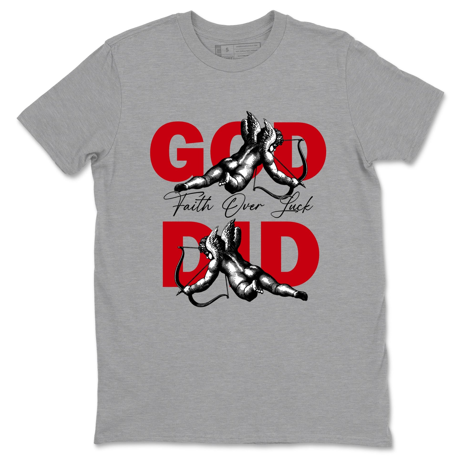 Best Sneakerfit graphic tee – Sneaker Tees To Match Air Jordan 1 Low Chicago Sneakers – God Did Tee Heather Grey 2