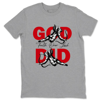 Best Sneakerfit graphic tee – Sneaker Tees To Match Air Jordan 1 Low Chicago Sneakers – God Did Tee Heather Grey 2