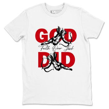 Best Sneakerfit graphic tee – Sneaker Tees To Match Air Jordan 1 Low Chicago Sneakers – God Did Tee White 2
