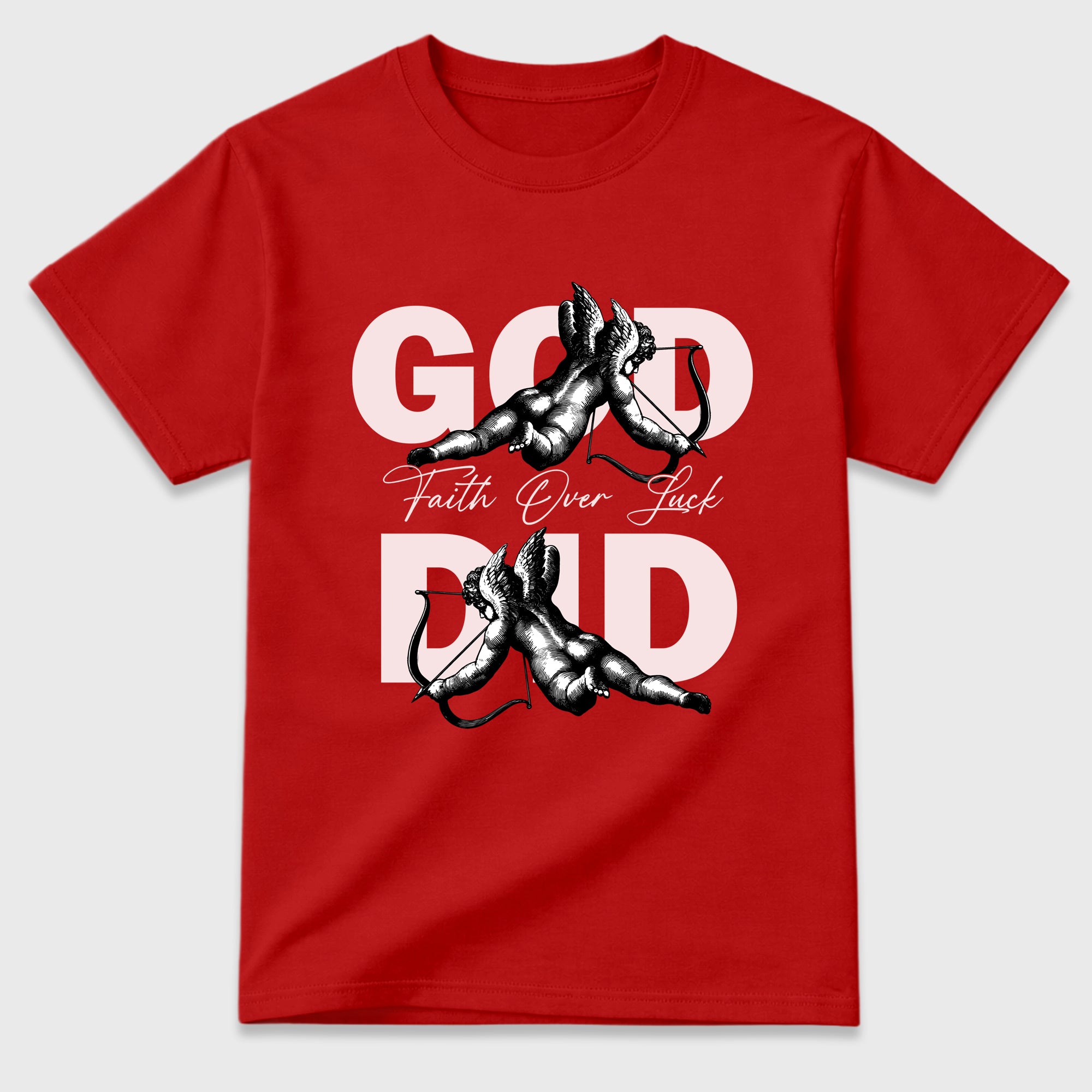 God Did Graphic T-Shirt featuring original streetwear artwork designed to match the Air Jordan 1 Nails and Grails. Red 2 Graphic T-Shirt.