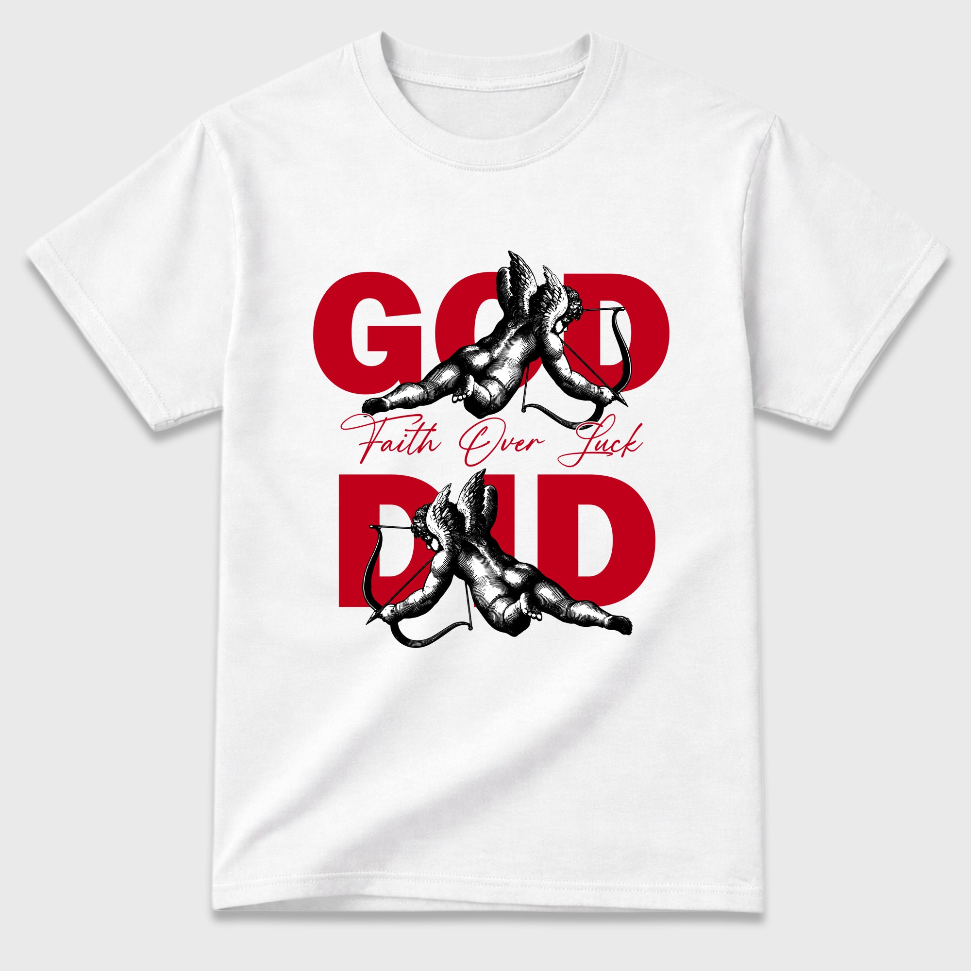 God Did Graphic T-Shirt featuring original streetwear artwork designed to match the Air Jordan 1 Nails and Grails. White 2 Graphic T-Shirt.