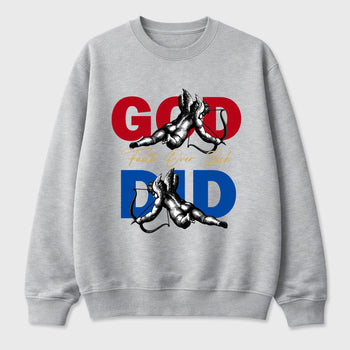 Sneaker match tees – Sneaker Tees To Match Air Jordan 1 Union x Fragment Shoes – God Did Tee Heather Grey 2