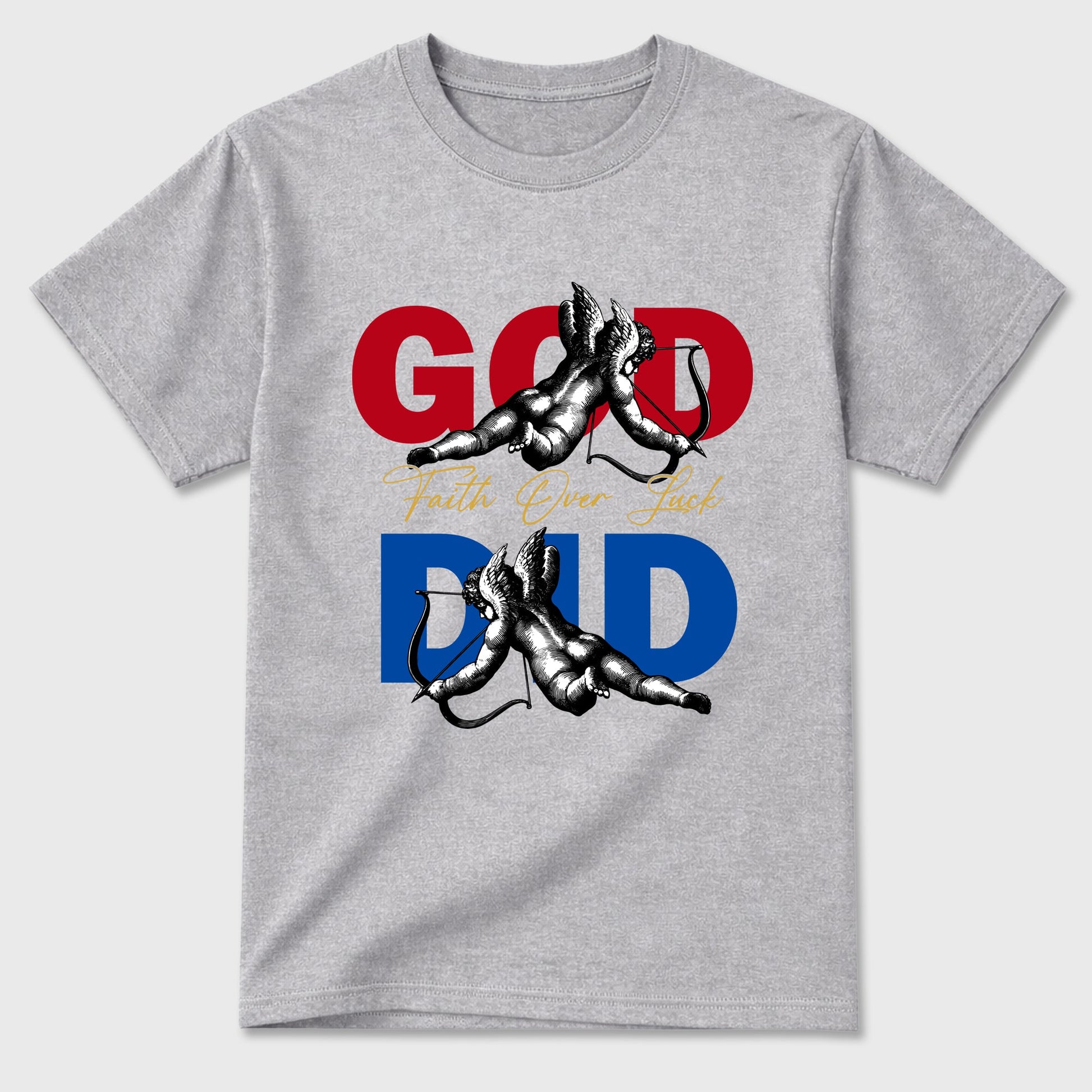 Sneaker match tees – Sneaker Tees To Match Air Jordan 1 Union x Fragment Shoes – God Did Tee Heather Grey 2
