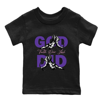 Sneaker Threads – Sneaker Tees To Match Air Jordan 11 Canyon Purple – God Did Youth Graphic Tee Black 2. Perfect for Jordan releases 2025 colorways.