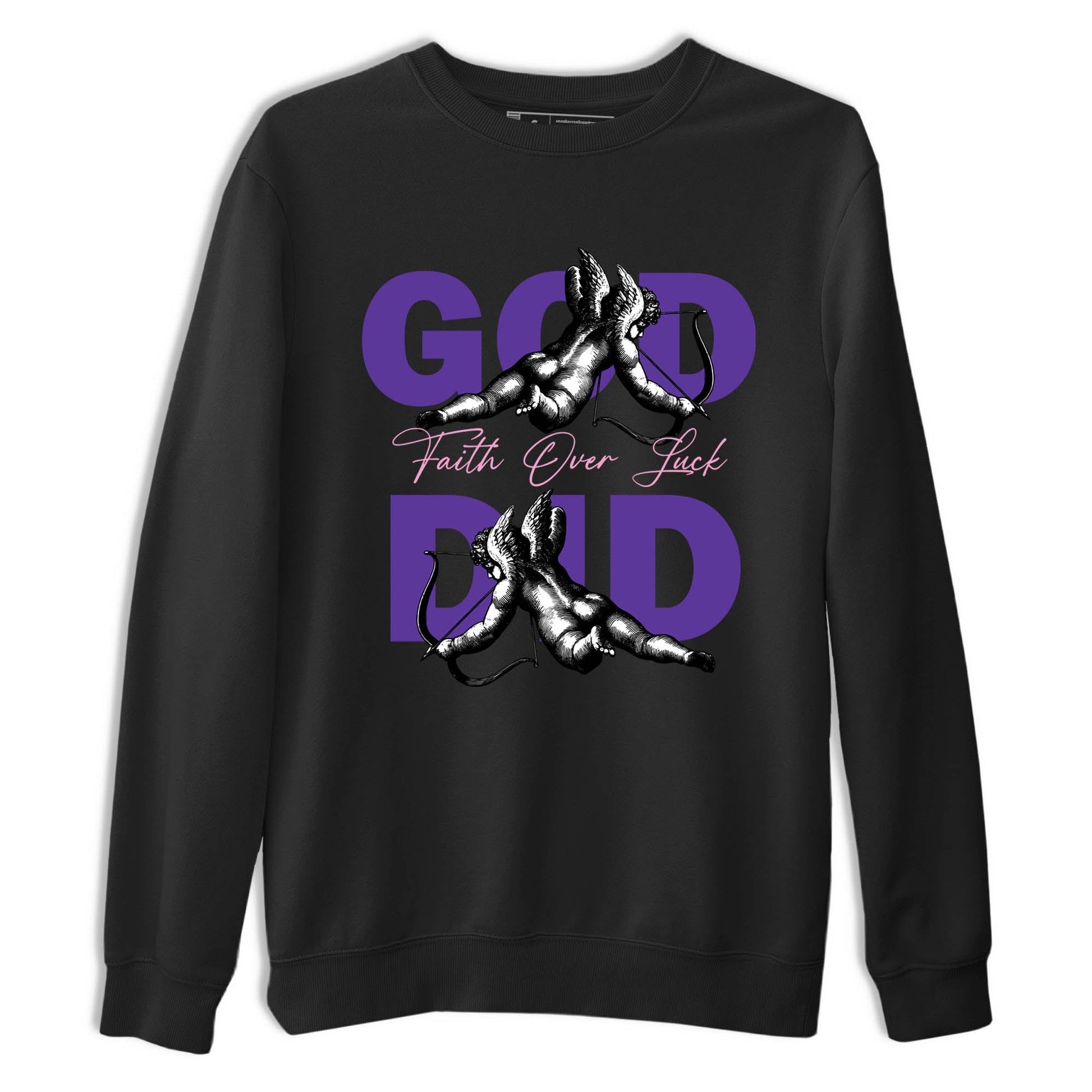 Sneaker Threads – Sneaker Tees To Match Air Jordan 11 Canyon Purple – God Did Graphic Tee Black 2. Perfect for Jordan releases 2025 colorways.