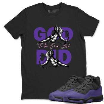 Sneaker Threads – Sneaker Tees To Match Air Jordan 11 Canyon Purple – God Did Graphic Tee Black 1. Perfect for Jordan releases 2025 colorways.