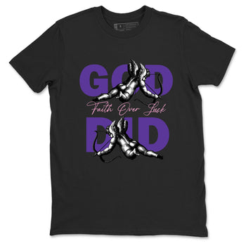 Sneaker Threads – Sneaker Tees To Match Air Jordan 11 Canyon Purple – God Did Graphic Tee Black 2. Perfect for Jordan releases 2025 colorways.