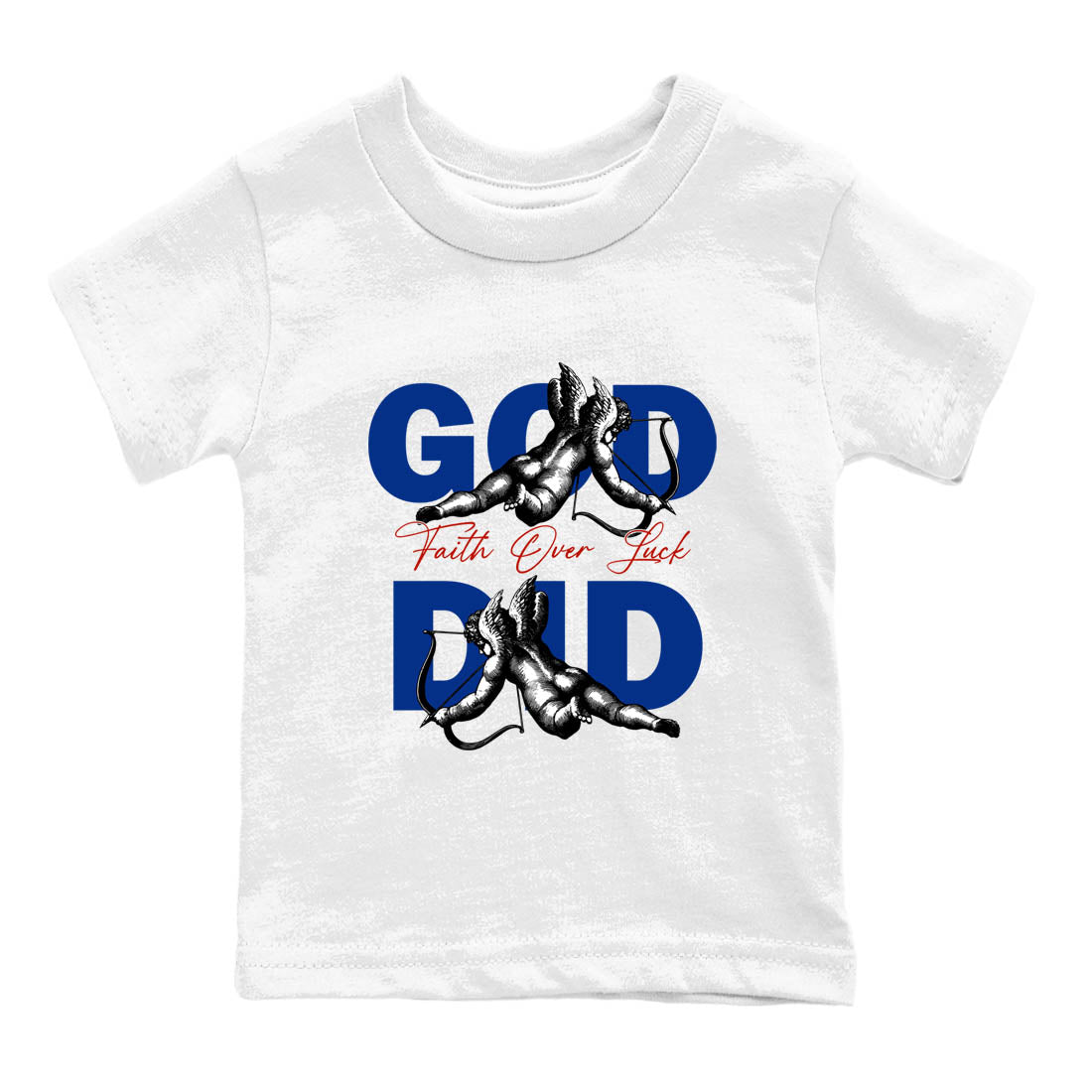 Sneaker Threads – Sneaker Tees To Match Air Jordan 11 Rare Air – God Did Youth Graphic Tee White 2. Perfect for Jordan releases 2025 colorways.