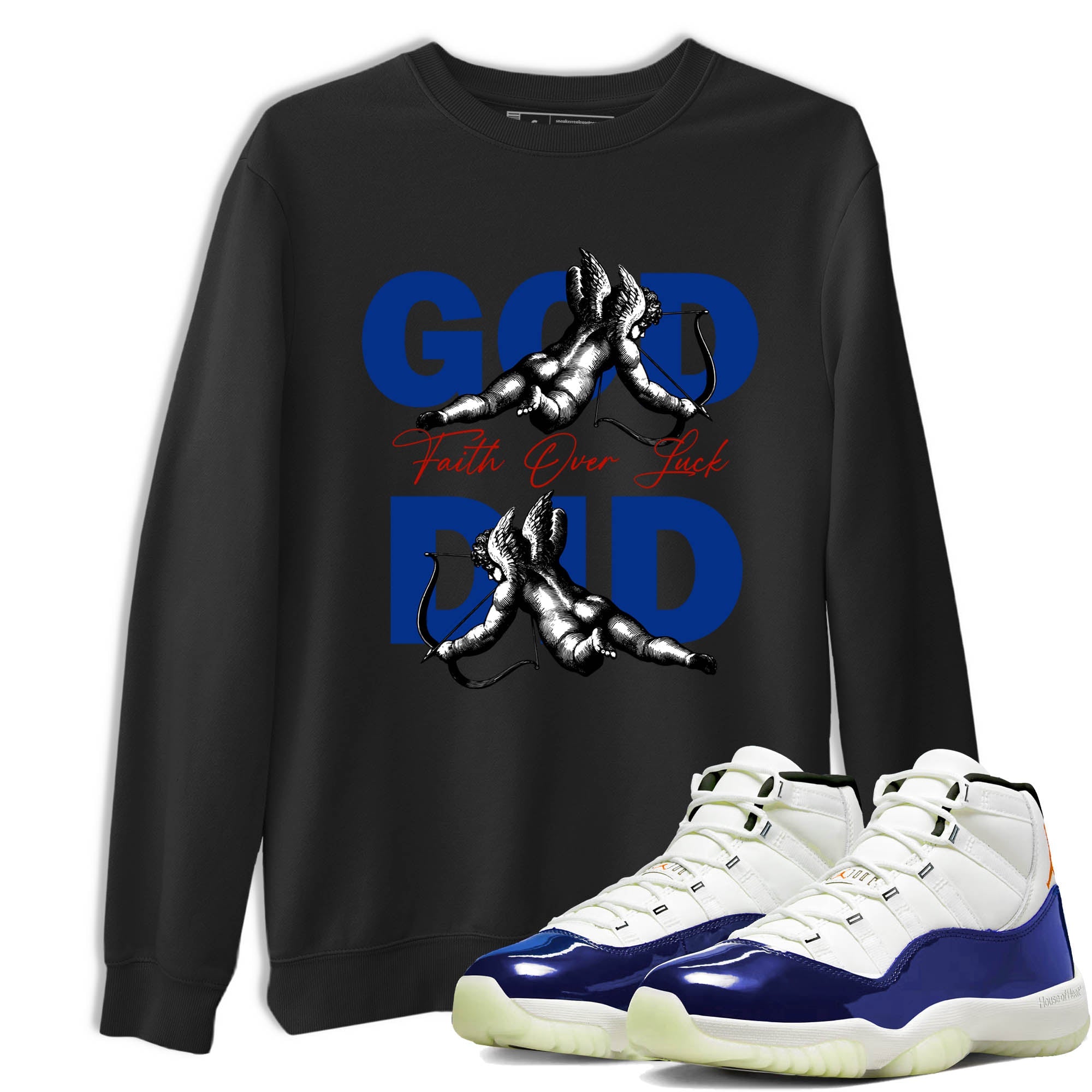 Sneaker Threads – Sneaker Tees To Match Air Jordan 11 Rare Air – God Did Graphic Tee Black 1. Perfect for Jordan releases 2025 colorways.