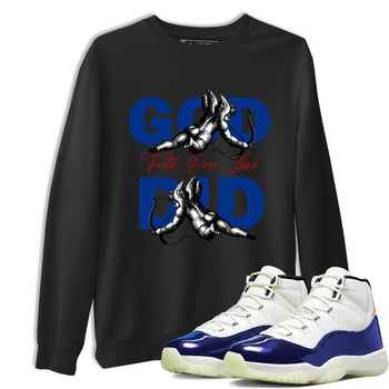 Sneaker Threads – Sneaker Tees To Match Air Jordan 11 Rare Air – God Did Graphic Tee Black 1. Perfect for Jordan releases 2025 colorways.