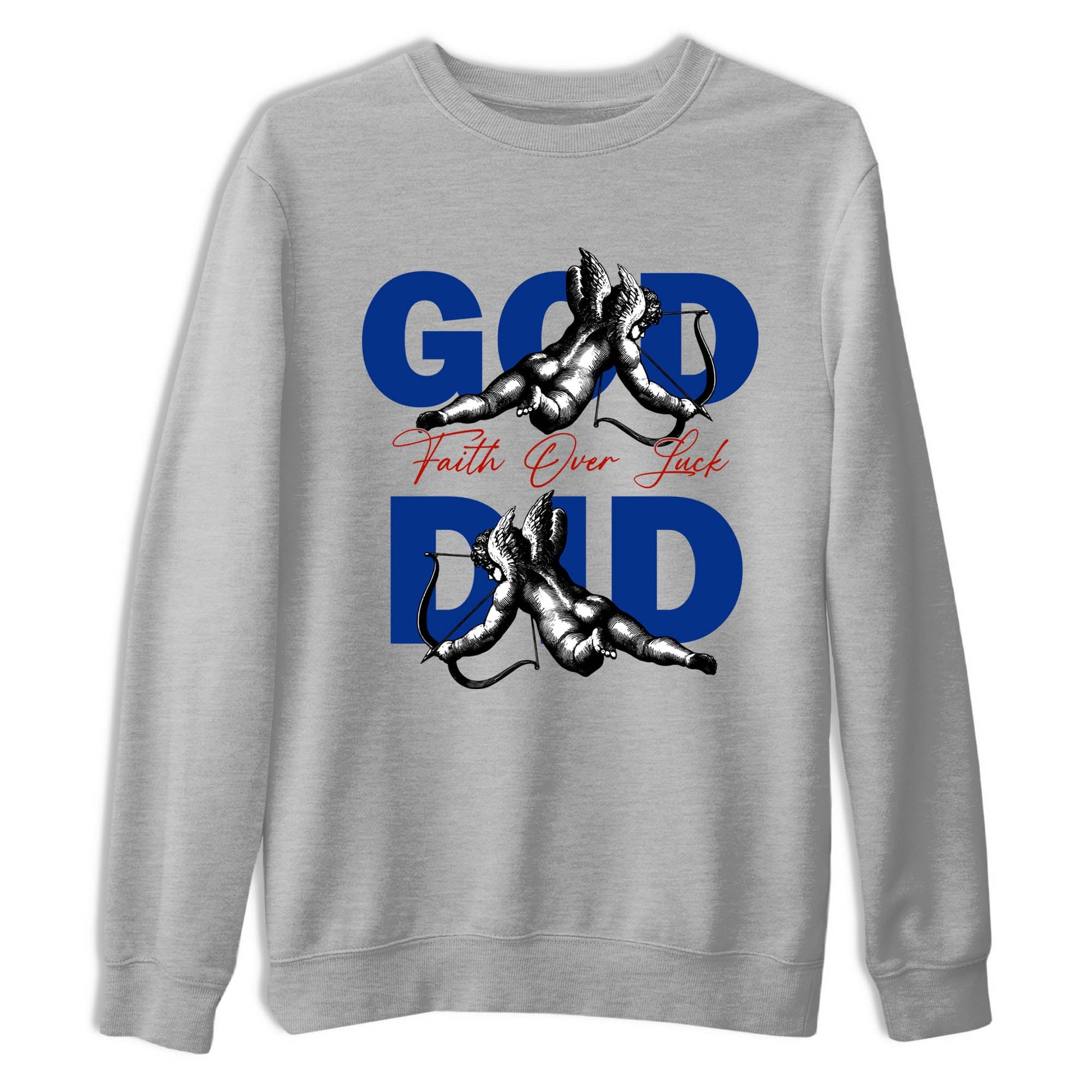 Sneaker Threads – Sneaker Tees To Match Air Jordan 11 Rare Air – God Did Graphic Tee Heather Grey 2. Perfect for Jordan releases 2025 colorways.