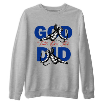 Sneaker Threads – Sneaker Tees To Match Air Jordan 11 Rare Air – God Did Graphic Tee Heather Grey 2. Perfect for Jordan releases 2025 colorways.