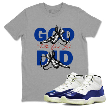 Sneaker Threads – Sneaker Tees To Match Air Jordan 11 Rare Air – God Did Graphic Tee Heather Grey 1. Perfect for Jordan releases 2025 colorways.