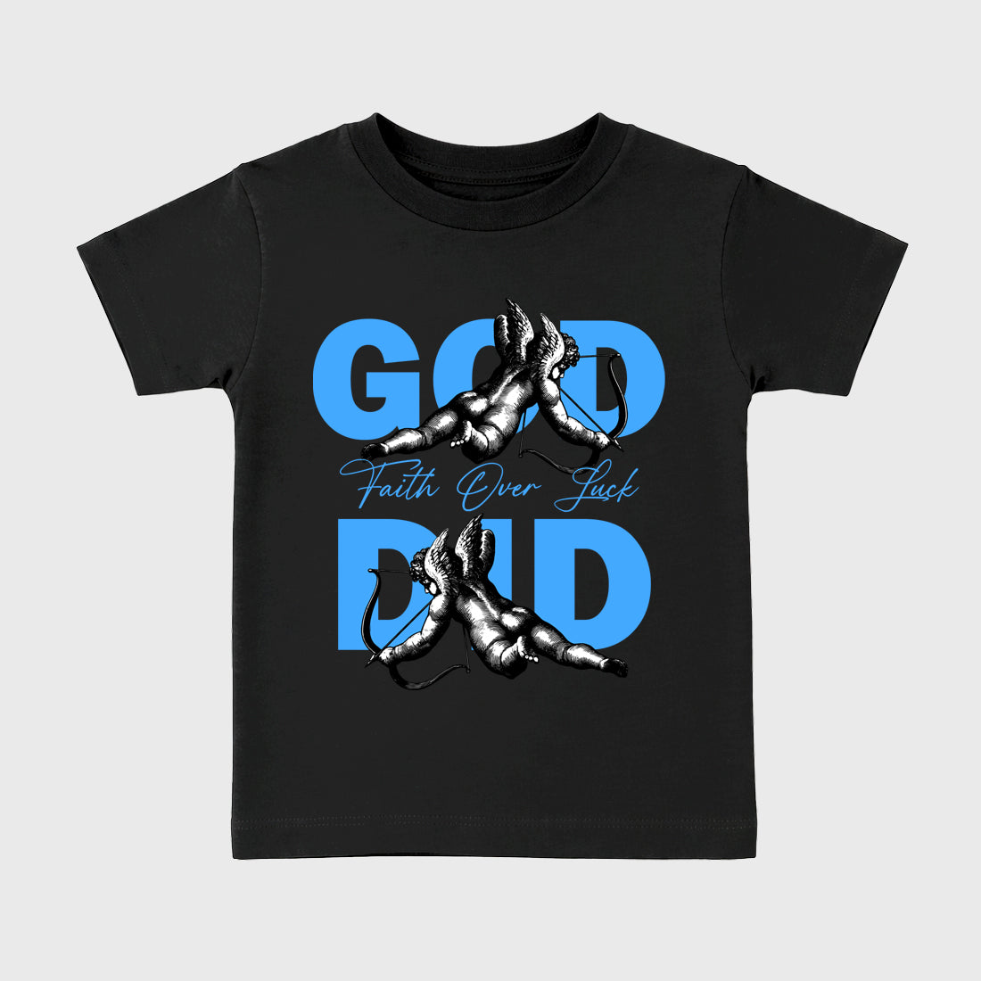 Sneaker match tees – Sneaker Tees To Match Air Jordan 11 University Blue Shoes – God Did Kids T-Shirt Black 2