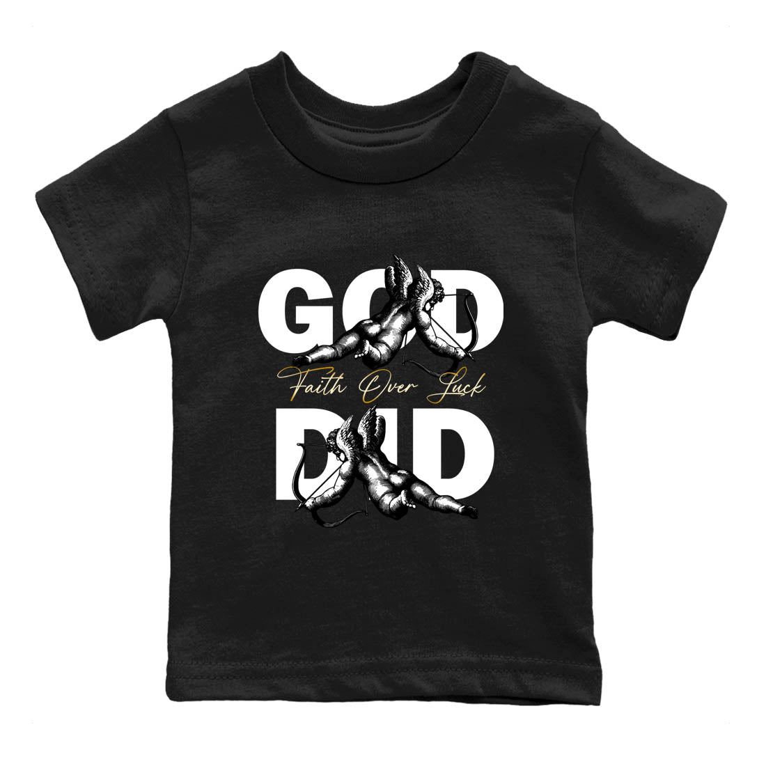 Best Sneakerfit graphic tee – Sneaker Tees To Match Air Jordan 12 Taxi Sneakers – God Did Kids T-Shirt Black 2