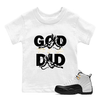 Best Sneakerfit graphic tee – Sneaker Tees To Match Air Jordan 12 Taxi Sneakers – God Did Kids T-Shirt White 1