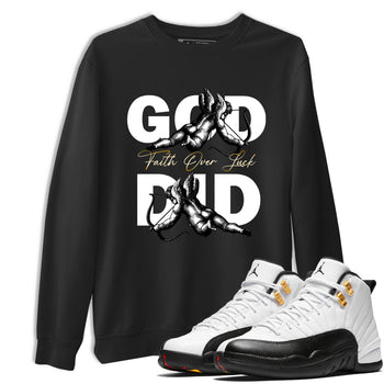 Best Sneakerfit graphic tee – Sneaker Tees To Match Air Jordan 12 Taxi Sneakers – God Did Tee Black 1