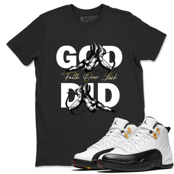 Best Sneakerfit graphic tee – Sneaker Tees To Match Air Jordan 12 Taxi Sneakers – God Did Tee Black 1