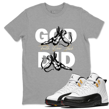 Best Sneakerfit graphic tee – Sneaker Tees To Match Air Jordan 12 Taxi Sneakers – God Did Tee Heather Grey 1