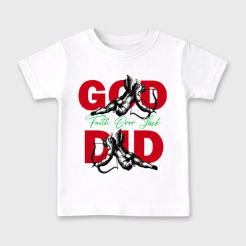 Sneaker match tees – Sneaker Tees To Match Air Jordan 13 University Red Shoes – God Did Kids T-Shirt White 2