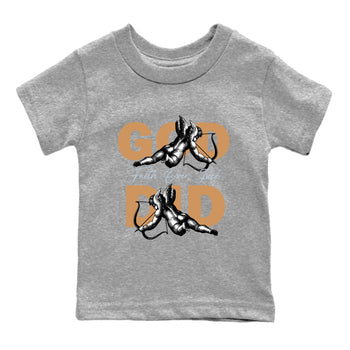 Sneaker match tees – Sneaker Tees To Match Air Jordan 3 Champagne and Oysters Shoes – God Did Kids T-Shirt Heather Grey 2