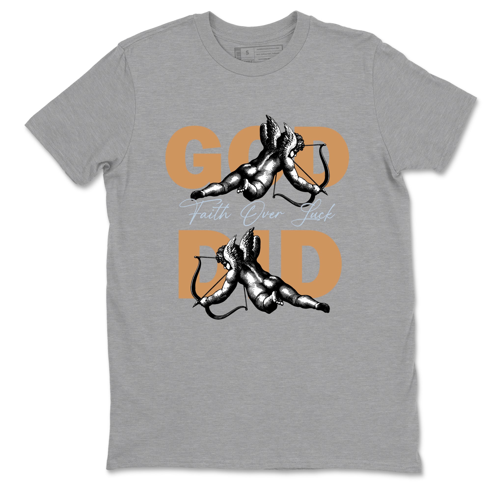 Sneaker match tees – Sneaker Tees To Match Air Jordan 3 Champagne and Oysters Shoes – God Did Tee Heather Grey 2