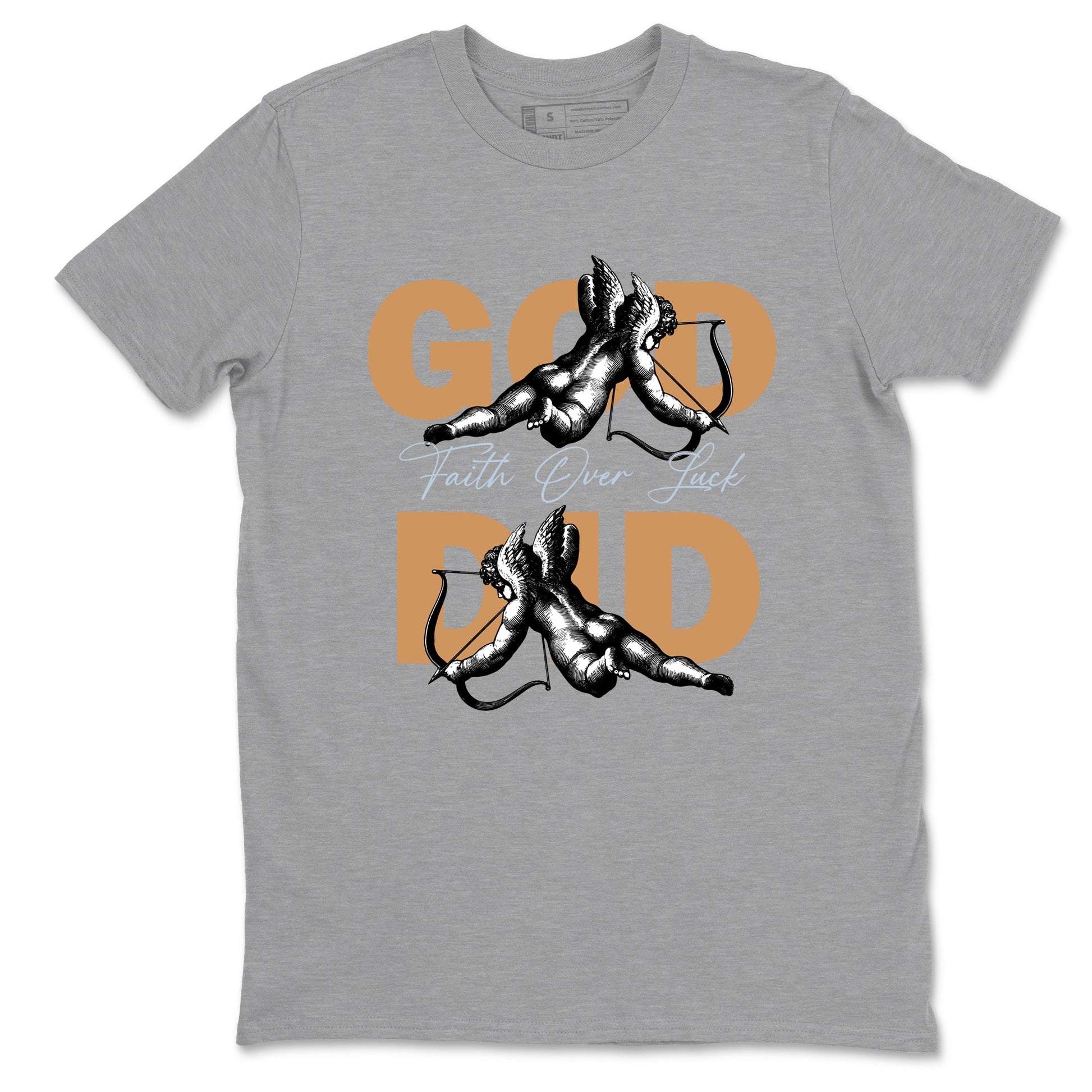 Sneaker match tees – Sneaker Tees To Match Air Jordan 3 Champagne and Oysters Shoes – God Did Tee Heather Grey 2