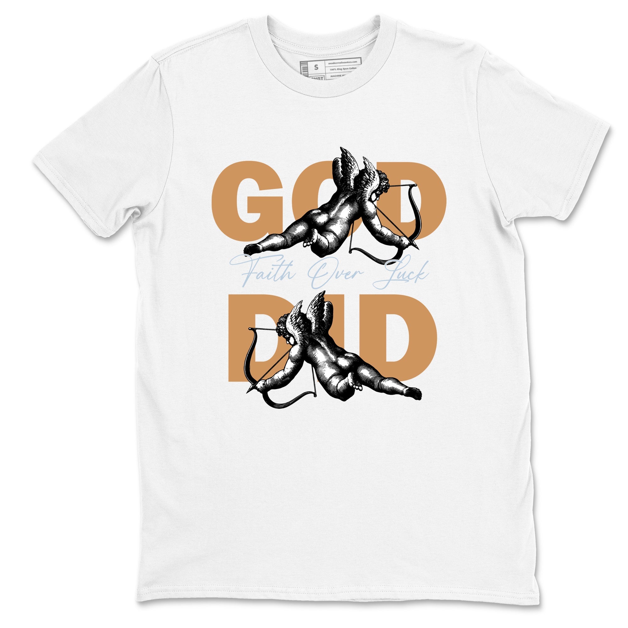 Sneaker match tees – Sneaker Tees To Match Air Jordan 3 Champagne and Oysters Shoes – God Did Tee White 2