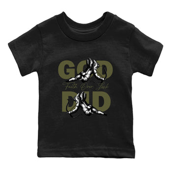 Sneaker Threads – Sneaker Tees To Match Air Jordan 3 Medium Olive – God Did Youth Graphic Tee Black 2. Perfect for Jordan releases 2025 colorways.