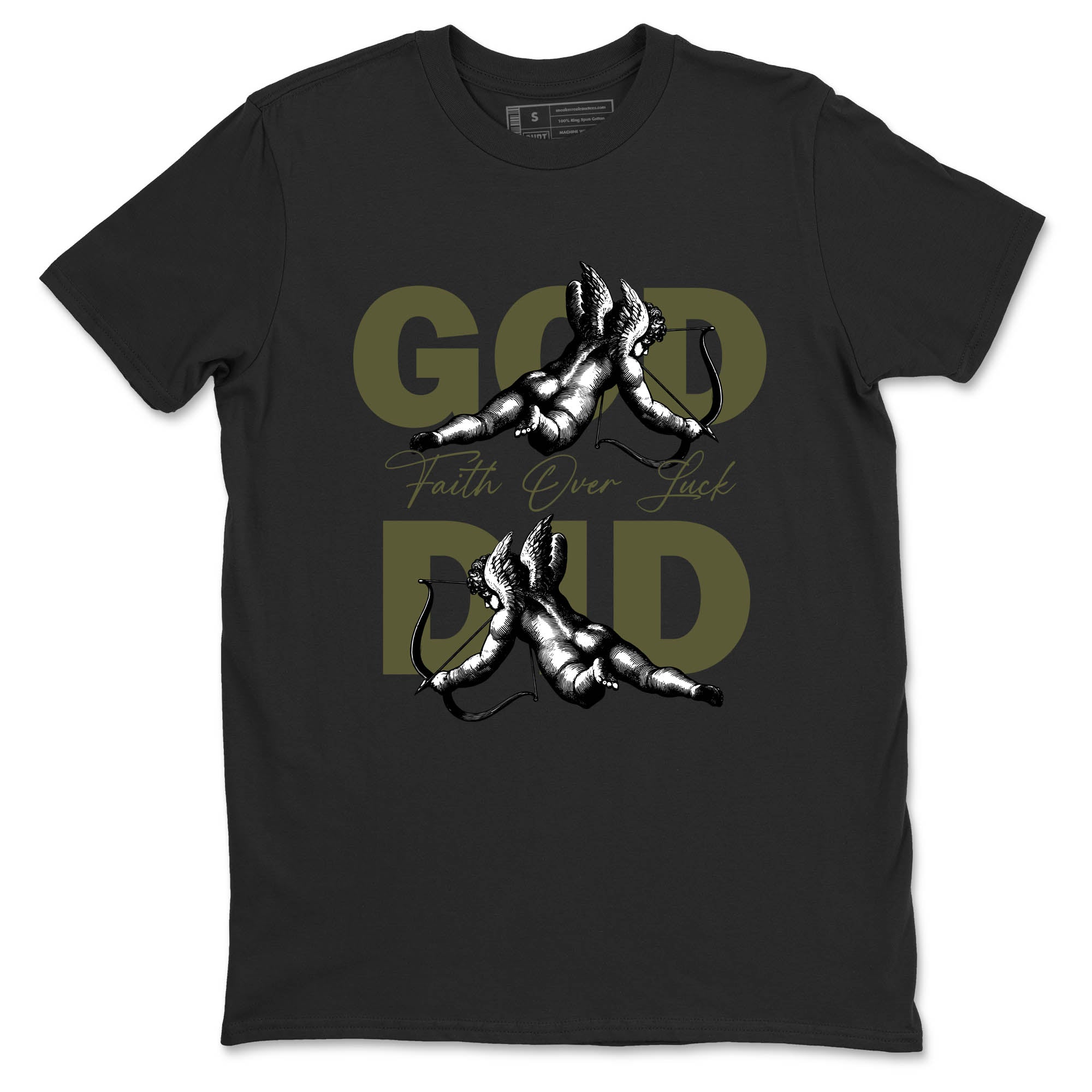Sneaker Threads – Sneaker Tees To Match Air Jordan 3 Medium Olive – God Did Graphic Tee Black 2. Perfect for Jordan releases 2025 colorways.