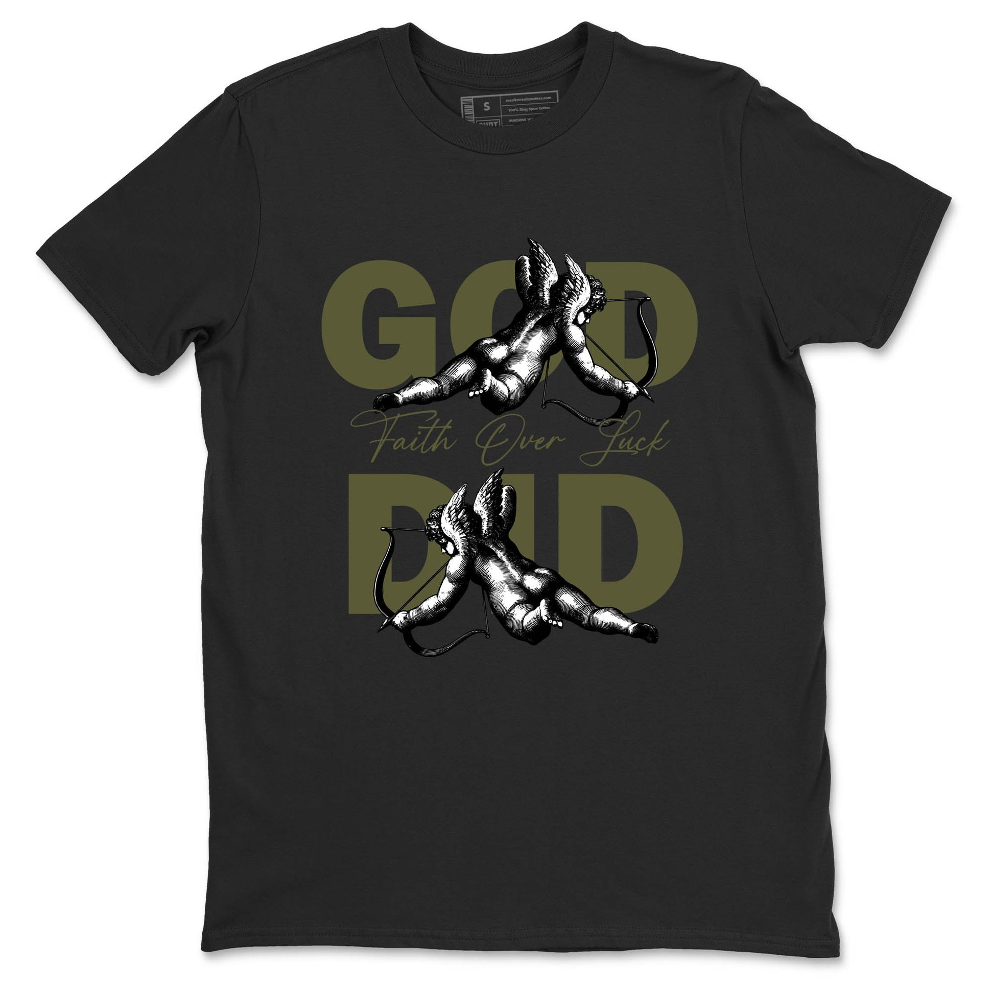 Sneaker Threads – Sneaker Tees To Match Air Jordan 3 Medium Olive – God Did Graphic Tee Black 2. Perfect for Jordan releases 2025 colorways.