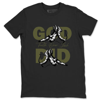 Sneaker Threads – Sneaker Tees To Match Air Jordan 3 Medium Olive – God Did Graphic Tee Black 2. Perfect for Jordan releases 2025 colorways.