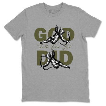 Sneaker Threads – Sneaker Tees To Match Air Jordan 3 Medium Olive – God Did Graphic Tee Heather Grey 2. Perfect for Jordan releases 2025 colorways.