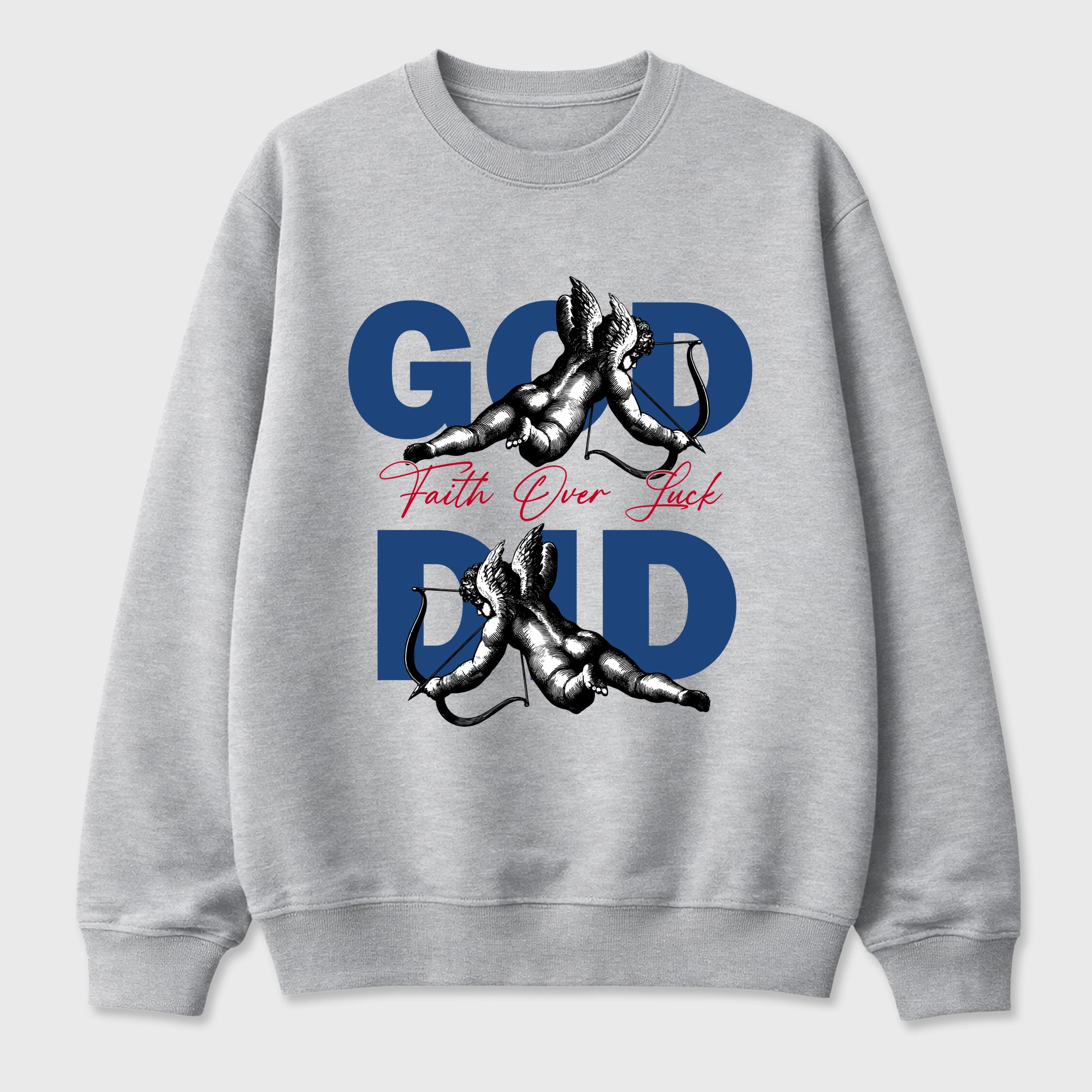 God Did Graphic T-Shirt featuring original streetwear artwork designed to match the Air Jordan 3 True Blue. Heather Grey 2 Graphic Tee.