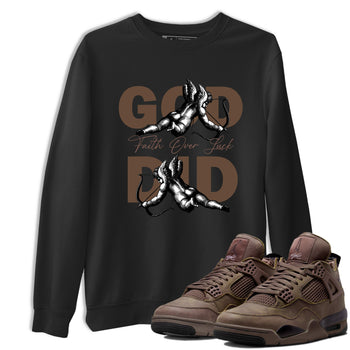 Best Christmas gifts for sneakerheads - Sneaker Tees To Match Air Jordan 4 A Ma Maniere x Dark Mocha Sneakers – God Did Tee Black 1