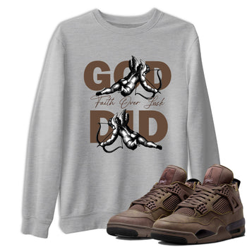 Best Christmas gifts for sneakerheads - Sneaker Tees To Match Air Jordan 4 A Ma Maniere x Dark Mocha Sneakers – God Did Tee Heather Grey 1