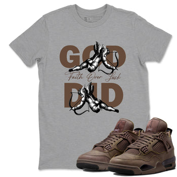 Best Christmas gifts for sneakerheads - Sneaker Tees To Match Air Jordan 4 A Ma Maniere x Dark Mocha Sneakers – God Did Tee Heather Grey 1