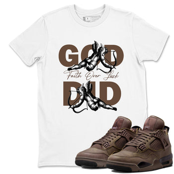 Best Christmas gifts for sneakerheads - Sneaker Tees To Match Air Jordan 4 A Ma Maniere x Dark Mocha Sneakers – God Did Tee White 1