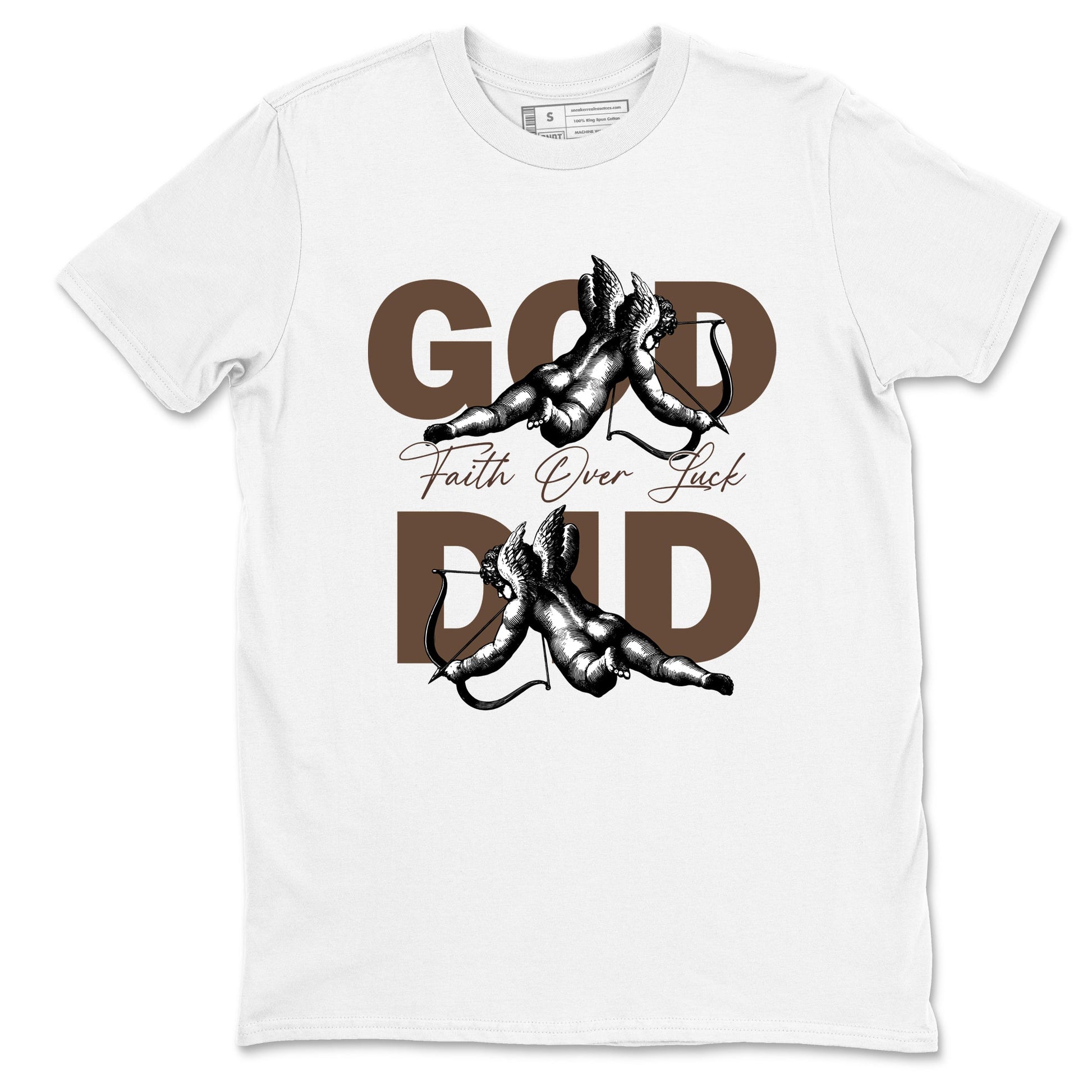 Best Christmas gifts for sneakerheads - Sneaker Tees To Match Air Jordan 4 A Ma Maniere x Dark Mocha Sneakers – God Did Tee White 2